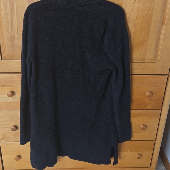 Barefoot Dreams Black Open-Front Knit Cardigan - Picture 5 of 7